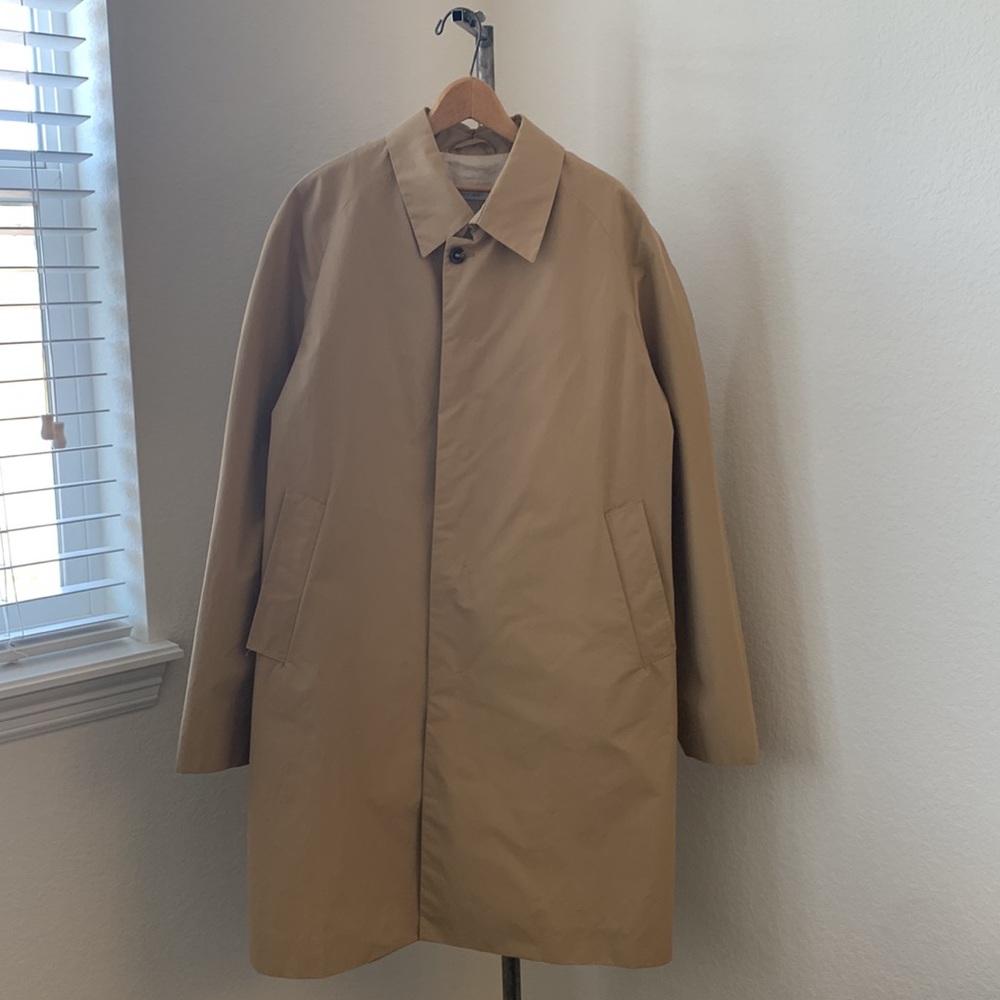 VictorVictoria Mens waterproof Italian sz 48 trench coat VGUC minimalist amekaji